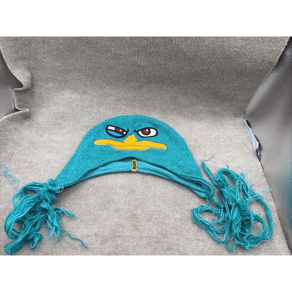Phineas & Ferb Perry the Platypus Face Acrylic Hat/Beanie Adult 1 size fits most